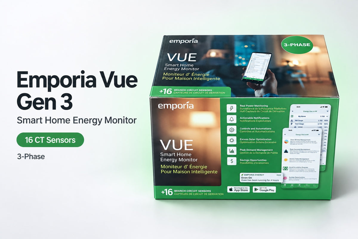 Emporia Vue Gen3 with 16 circuit sensors — full kit