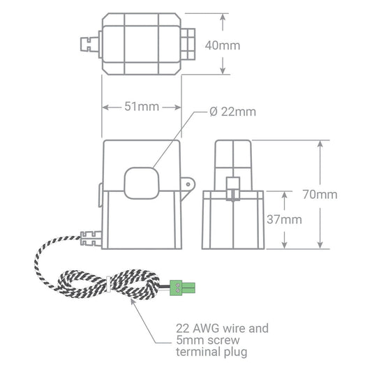 Emporia Vue Gen3 200 A main CT sensor