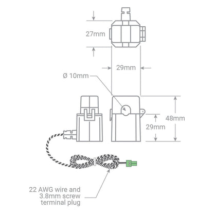 50 A branch CT sensor, 10 mm aperture