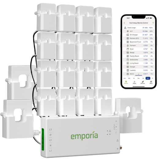 Emporia Vue Gen3 3-phase kit with 16 circuit sensors